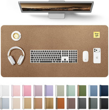 Leather Desk Protector, Office Mat, Large Mouse Mat, Non-Slip PU Leather Blotter picture
