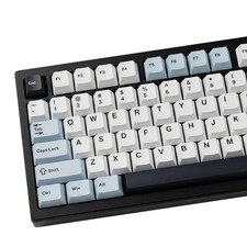 PBT Double Shot Cherry Profile Keycaps Navy Blue White Set 126 Keys Box picture
