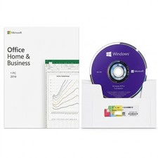 Microsoft Windows 10 Pro 64-Bit DVD + Office Home & Business 2019 1 PC Bundle🥇 picture