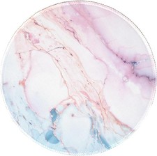 Marble Round Mouse Pad, Pink Marble Customized Premium-Textured Washable Desktop picture