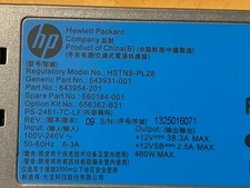 HP HSTNS-PL28 643954-201 460W PLATINUM POWER SUPPLY 643931-001 643954-001 picture