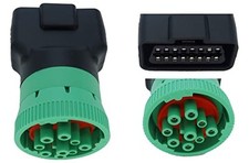 Type 2 Green 9Pin J1939 Male To Obd2 Female Adapter J1939 - J1962 9Pin picture