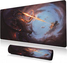 Extended Large Gaming Mouse Pad Cool Dragon Flame XXL Size Keyboard Mouse Mat De picture