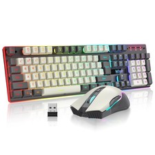 RedThunder K10 Pro Wireless Gaming Keyboard and Mouse Combo, RGB Backlit Rech... picture