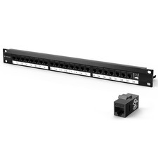 Keystone Patch Panel, with 25-Pack UL-Listed CAT6 Keystone Coupler picture