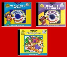 SCHOOL ZONE KINDERGARTEN. 3 BRAND NEW  CD-ROM PROGRAMS GRADES K TO 1. picture