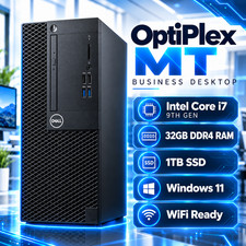 Dell Windows 11 Desktop PC up to i7 9th Gen, 32GB RAM, 4TB SSD, WiFi , DVDRW picture