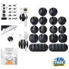 Multi-Purpose Cable Clips - 16PCS Self-Adhesive Solution for Clutter-Free Living picture