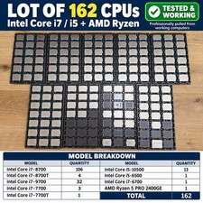 162 CPU Lot Intel i7-8700 i7-9700 i5-10500 AMD Ryzen Tested Working picture