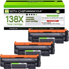 3PK W1380X Toner with Chip For 138X HP LaserJet Pro 3001dw 3001fdw MFP 3101fdw picture