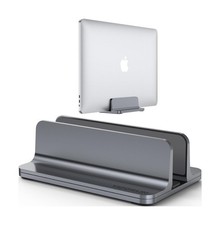 Aluminum Vertical Laptop Stand for Desk - Adjustable Width Dock... USA FAST SHIP picture