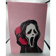 Pink Ghostface Scream Horror Tablet Folio Case with Stylus Holder 10x6.5 Inch picture