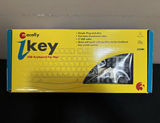 Macally iKey USB Wired Plug & Play Keyboard, Clear/Black English QWERTY - Tested picture