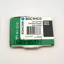 Lexmark 80C1HC0 High Yield Return Program Toner Cartridge Cyan *READ DESCRIP* picture