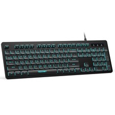 Wired Keyboard,Silent USB Keyboard for Office,Spill-Resistant,Slim Full-Size Mem picture