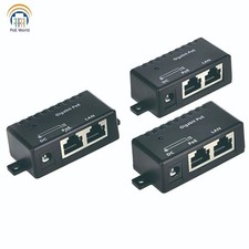 PoE World Gigabit Passive PoE Injector Splitter Wall Mount 2.1x5.5mm DC picture