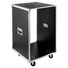 19 Inch 16U 4 Post Server Rack Open Frame Rolling Network Data Rack w/ Casters picture
