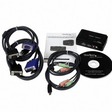 StarTech SV211KUSB 2 Port Black USB KVM Switch Kit with Audio and Cables picture