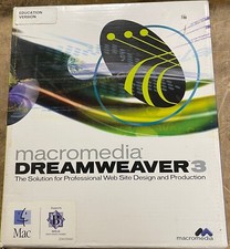 Vintage macromedia DREAMWEAVER3 Mac EDUCATION VERSION picture