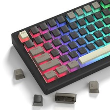 PBT Shine Through Keycaps for Mechanical Keyboard Pudding Keycaps 143 Keys picture
