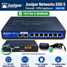 Juniper Networks SSG 5 SSG-5-SB Firewall VPN 7-Port w/ Power Adapter Tested picture
