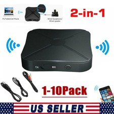 2in1 Bluetooth Transmitter Receiver Wireless Adapter TV Stereo A2D PAudio Lot picture