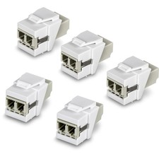 TRENDnet LC Duplex Fiber Optic Keystone Coupler Jacks 5 Pack LC Fiber Optic picture