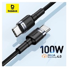 Baseus USB C to USB C Cable 100W 5A PD Fast Charging Braided Type-C Cord picture