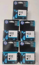 HP 932 LOT OF  4 Black 1 (HP 933 ) 1 BLUE Original Ink Cartridges picture