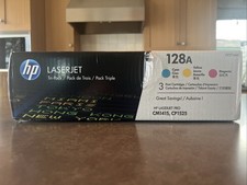 HP 128A Tri Color Toner Set (Cyan Yellow Magenta) - Lot of 3 - (CF371AM) picture