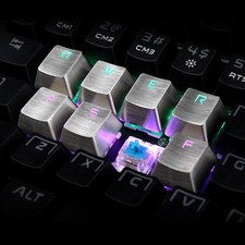 QWERASDF Stainless Steel Metal Keycap For Mx Mechanical Keyboard Key cap New picture