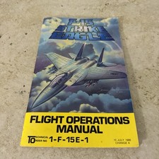Vtg 1985 F-15 Strike Eagle Flight Operations Manual Commodore 64 Atari Apple picture