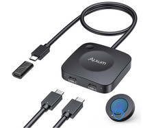 Alxum 20Gbps USB-C Switch 2 In 1 Out USB 3.2 Sharing Switcher PC Open Box picture