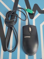 Black HP Compaq MO42KC Wired PS/2 3-Button Scroll Trackball Computer Mouse picture