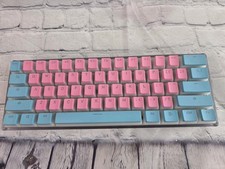 Clix x Matrix Official Gaming Keyboard ONLY Cotton Candy Pink Blue Silver Plate picture