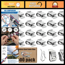 500-Pack Stainless Steel Wire Cable Clips, S Clips for 12-10 Gauge Wires, Solar picture