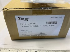 ICC IC107DA4WF Faceplate Angle 1 Gang 4 Port, Box Of 25 Faceplates picture