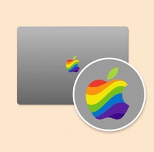 Hellow Rainbow Apple Logo Sticker Set Vintage Mac Logo Decal MacBook iPad Laptop picture