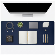 Large Leather Dual Sided Desk Pad Non-Slip Mouse Pad Office Home Writing Mat picture