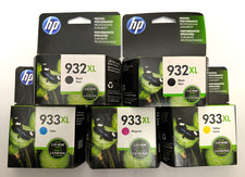 5pk HP 932XL 933XL HIGH YIELD Ink Cartridge Set N9H69FN NEW GENUINE OEM SEALED picture