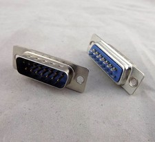 5pcs D-SUB DB15 2 Rows 15 Pin Male Plug Solder Type Adapter Connector Plastic picture