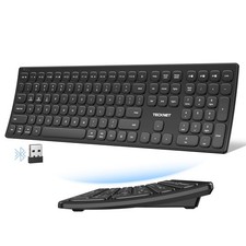 Bluetooth Wireless Rechargeable Keyboard BT5.0+2.4G+Wired UltraSlim Numpad picture