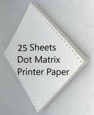 Vintage Continuous Tractor Feed Dot Matrix Printer Paper 8 1/2
