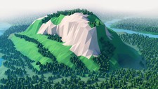 Landscape low poly cgi cinema 4d art mountains forest Custom Gaming Mat Desk picture