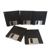 Sony Floppy Disc Black Set Of 5 Desktop Computer Flat Thin picture