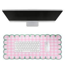 Scalloped Desk Mat, 35.4 x 15.7