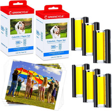 GREENCYCLE KP-108IN Color Ink Paper Set 216 Sheets 2PK for Canon CP1200 CP900 picture