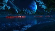 Landscape planet island tropical saturn beach planetary Custom Gaming Mat Desk picture