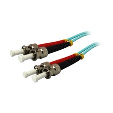 15 PACK LOT 5m ST-ST Duplex 50/125 OM3 Multimod Fiber Patch Cable OFNR Aqua 16FT picture