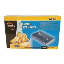 Network Everywhere Wired Cable DSL 4 Port Router NR041-WM Broadband NAT w/Disc picture